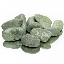Камень для бани и сауны "Родингит" обвалованный, фракция 40-80 мм (20 кг, коробка, мытый)  