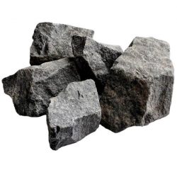 Камень для бани и сауны Габбро-Диабаз 20кг коробка колотый  