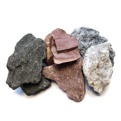 Камень для бани и сауны МИКС талькохлорид +кварцит +дунит 10+10+10кг  